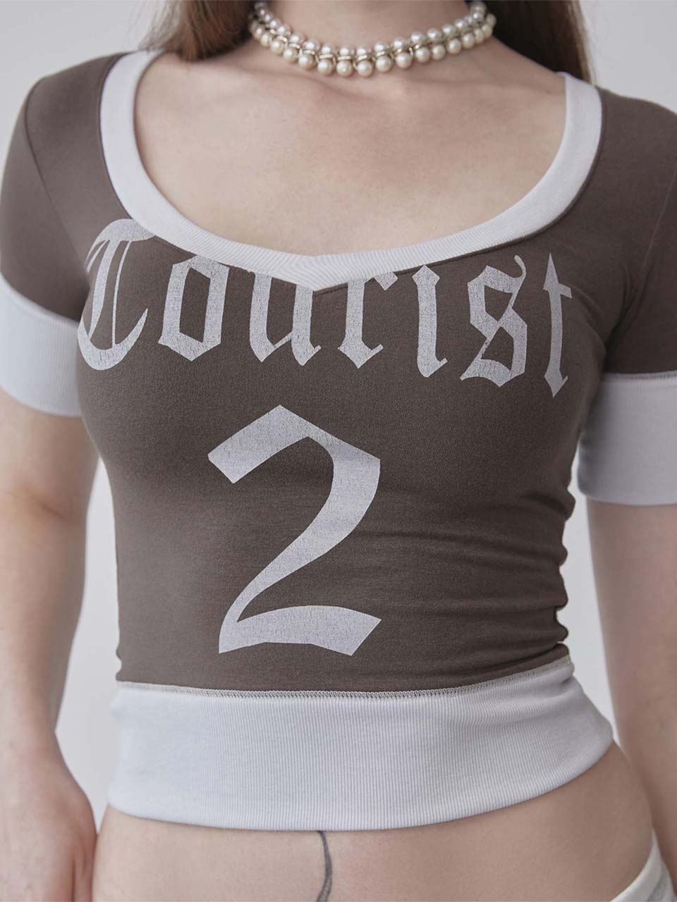Heart Neck Tee Brown – SCULPTOR JAPAN