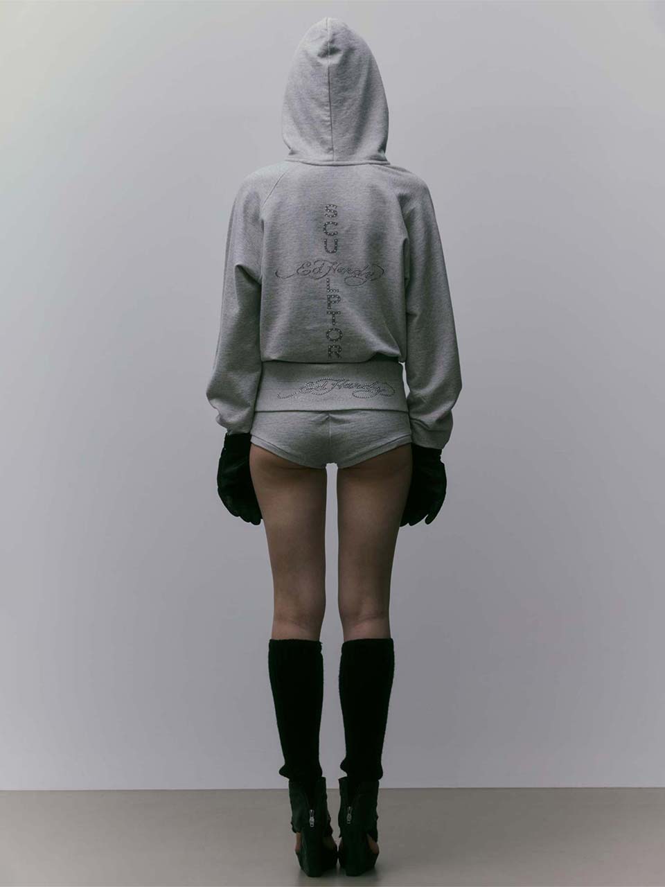 Sculptor X Ed Hardy] Cherry Shorts Melange Gray – SCULPTOR JAPAN