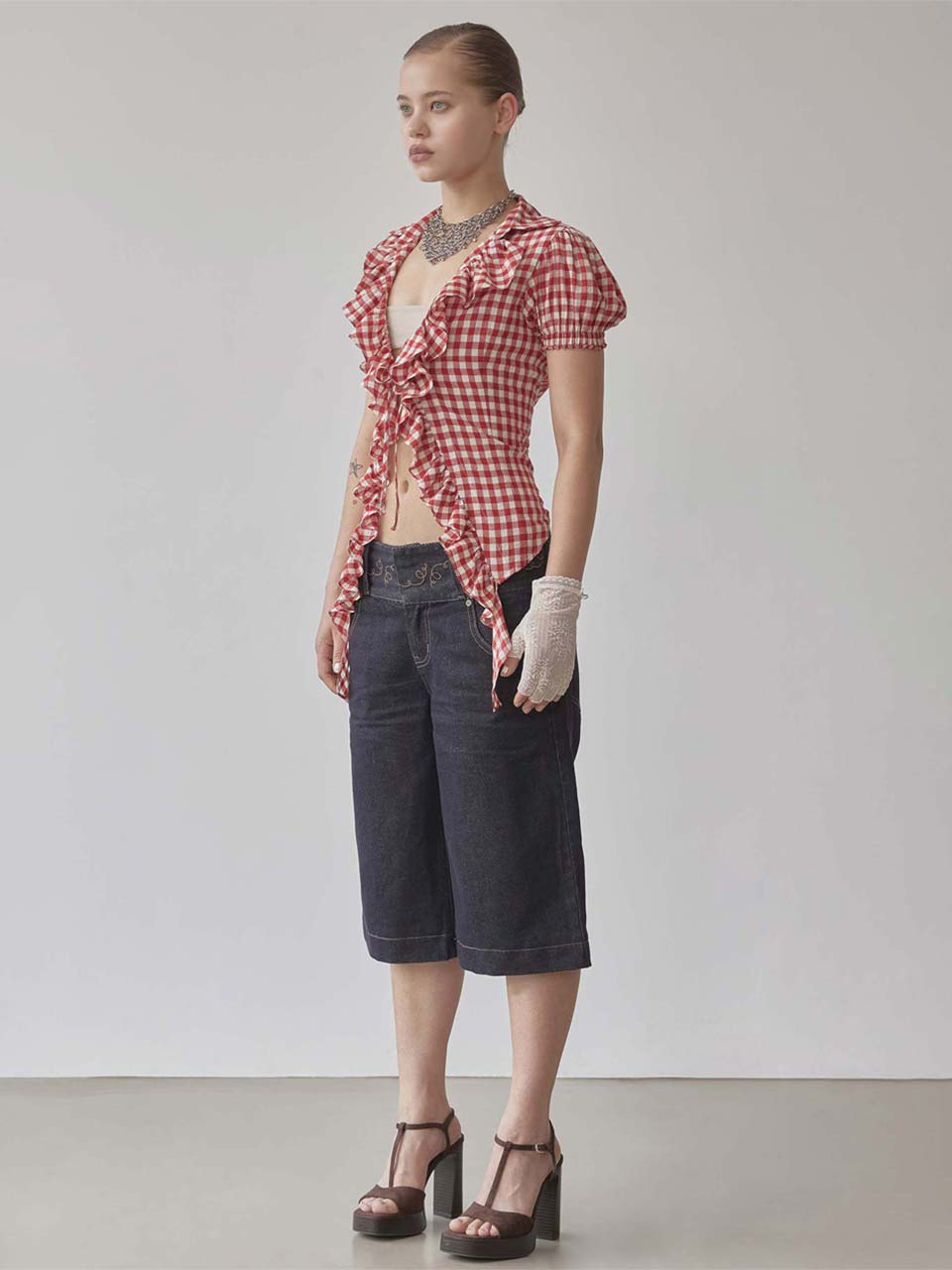 Cottage Open Blouse Red – SCULPTOR JAPAN