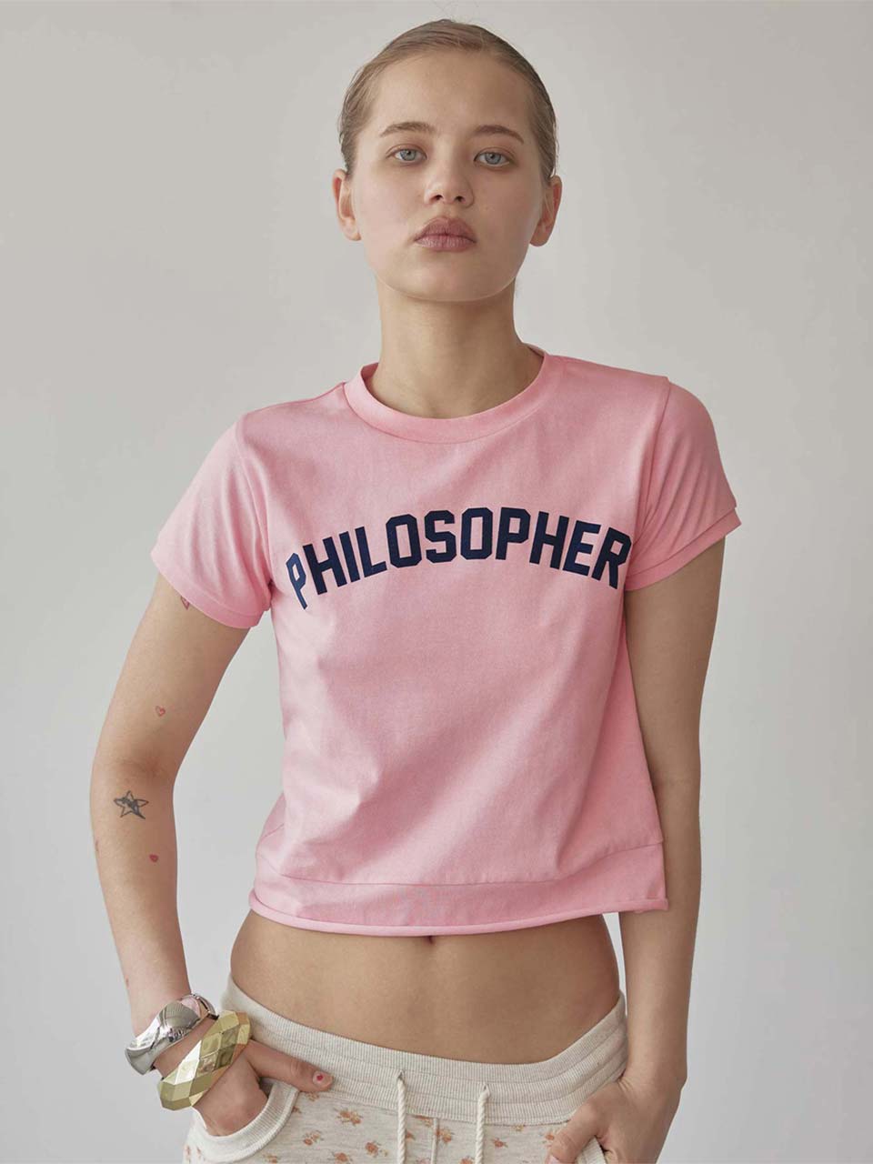 Tシャツ・カットソー [SCULPTOR] Philosopher Baby Tee Yellow SC25S252YE MUSINSA | SCULPTOR Philosopher Baby Tee Yellow