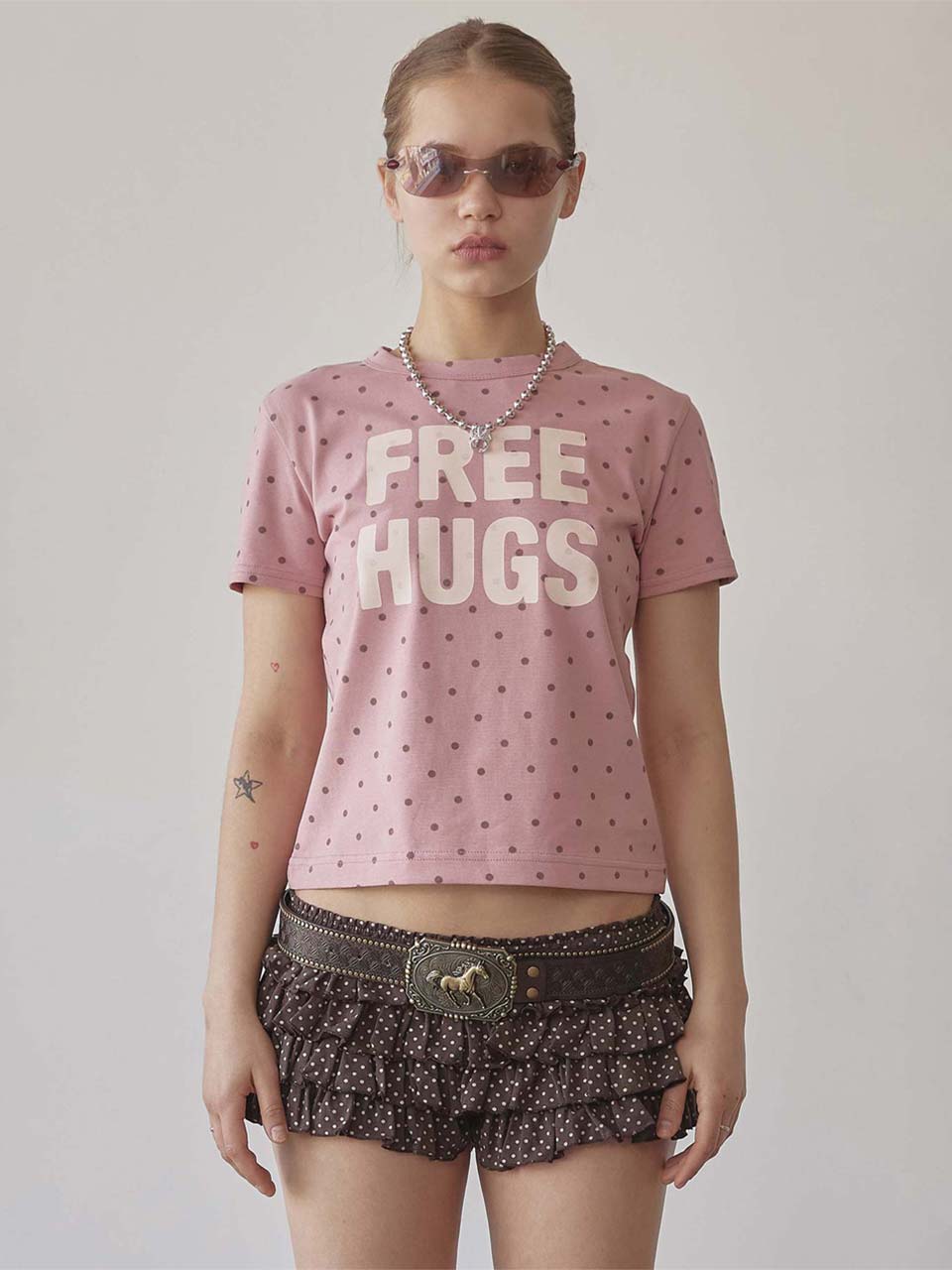 Tシャツ・カットソー [SCULPTOR] Free Hugs Tee Peach SC25S294PK Free Hugs Tee Peach – SCULPTOR JAPAN