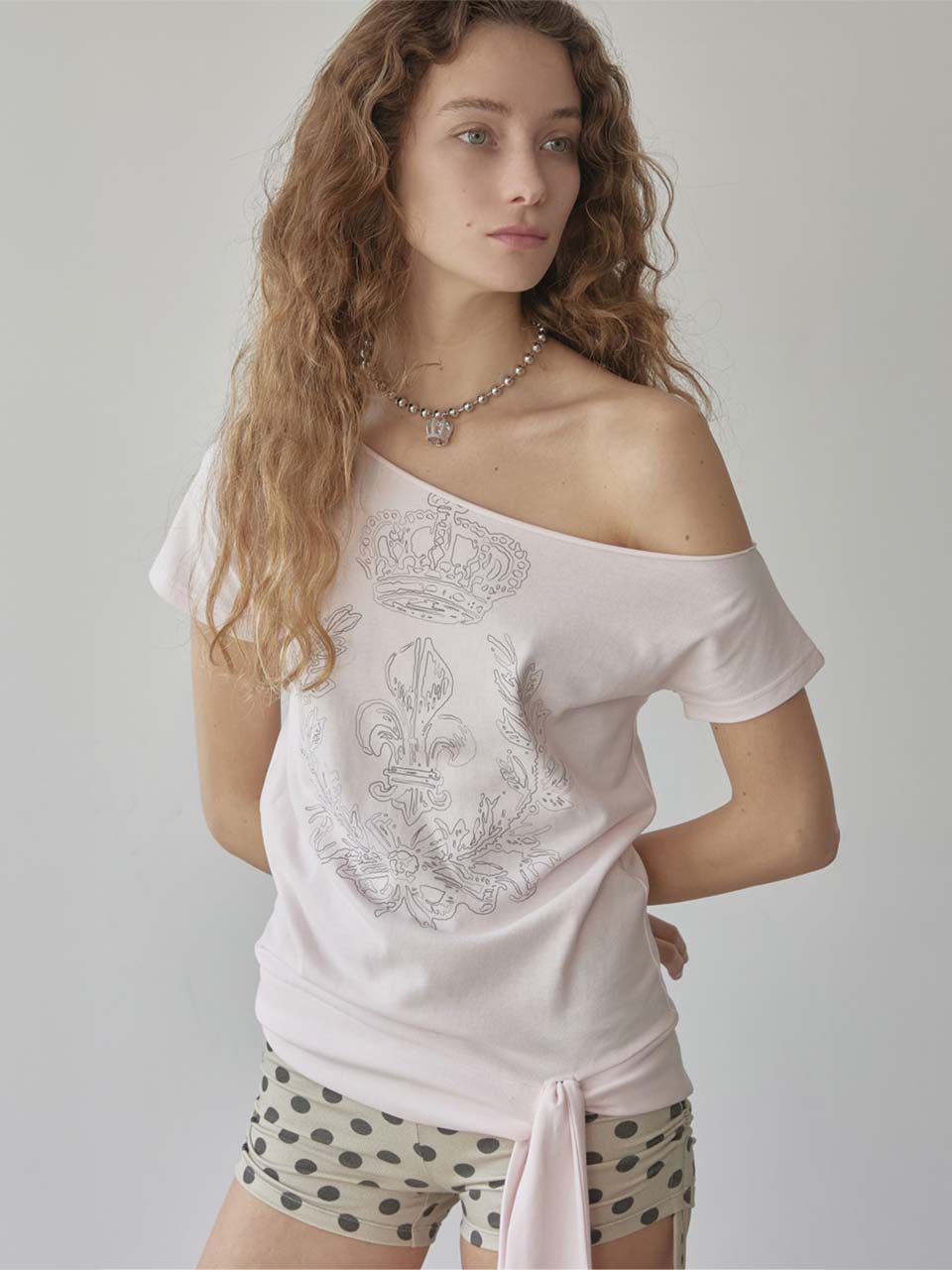 【SCULPTOR】Chateau Shithole Tie Tee Pale Pink SCULPTOR® online store