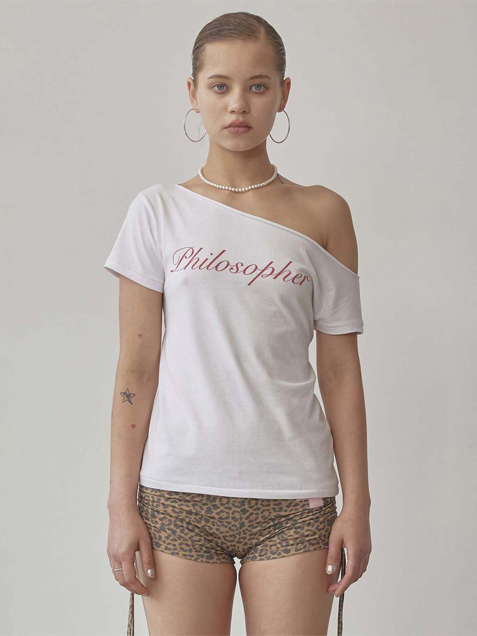 【SCULPTOR】フックミーアップレイヤードTシャツ ペールピンク SCULPTOR] Hook Me Up Layered Tee - Pale Pink - VISUAL AID