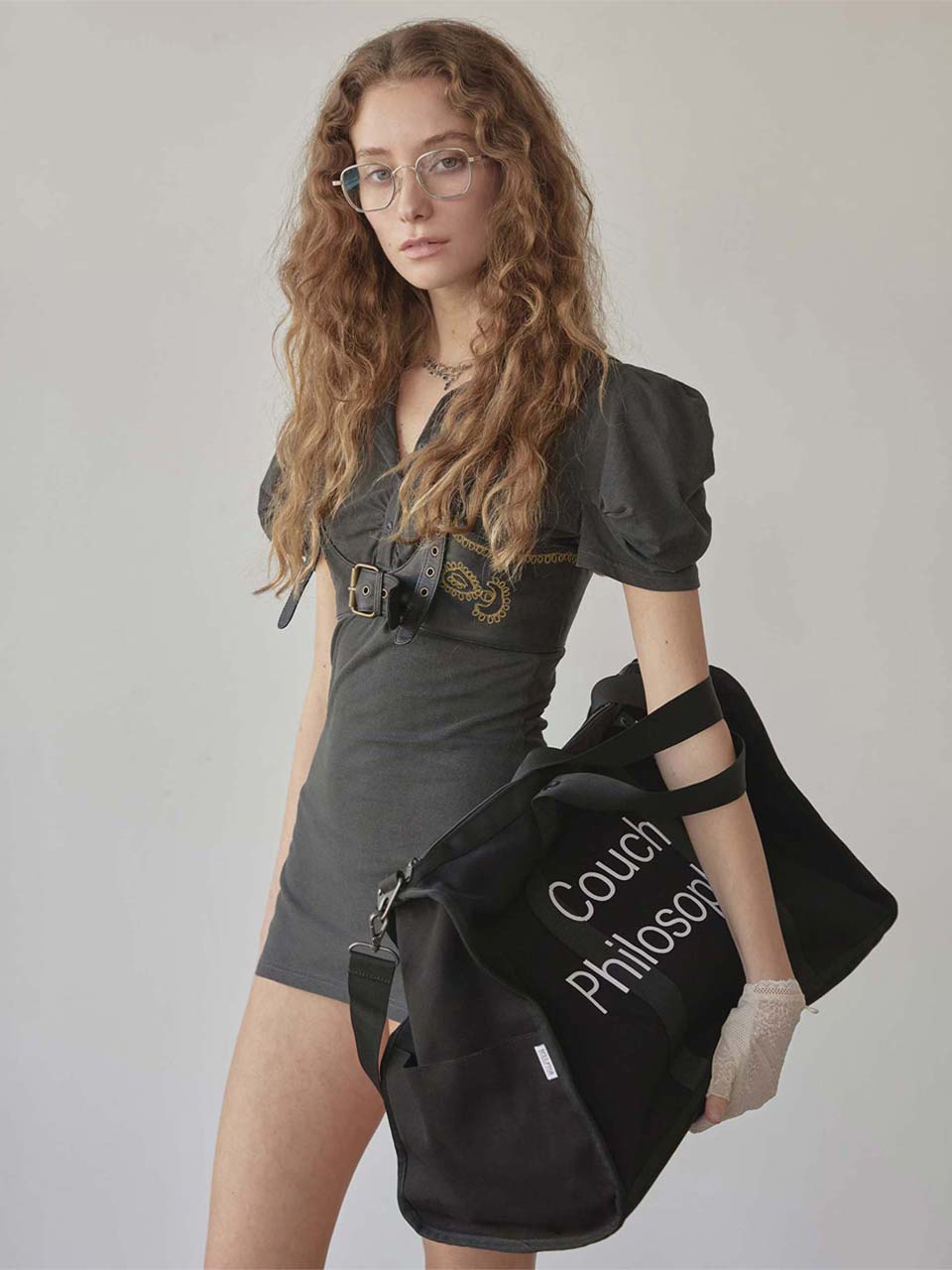 ワンピース [SCULPTOR] Shirring Tennis Dress Washed Black SC25S271BK Shirring Tennis Dress Washed Black – Sculptor