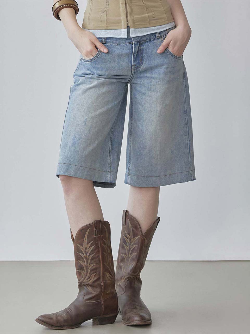 Vine Half Denim Pants Ice Blue – SCULPTOR JAPAN