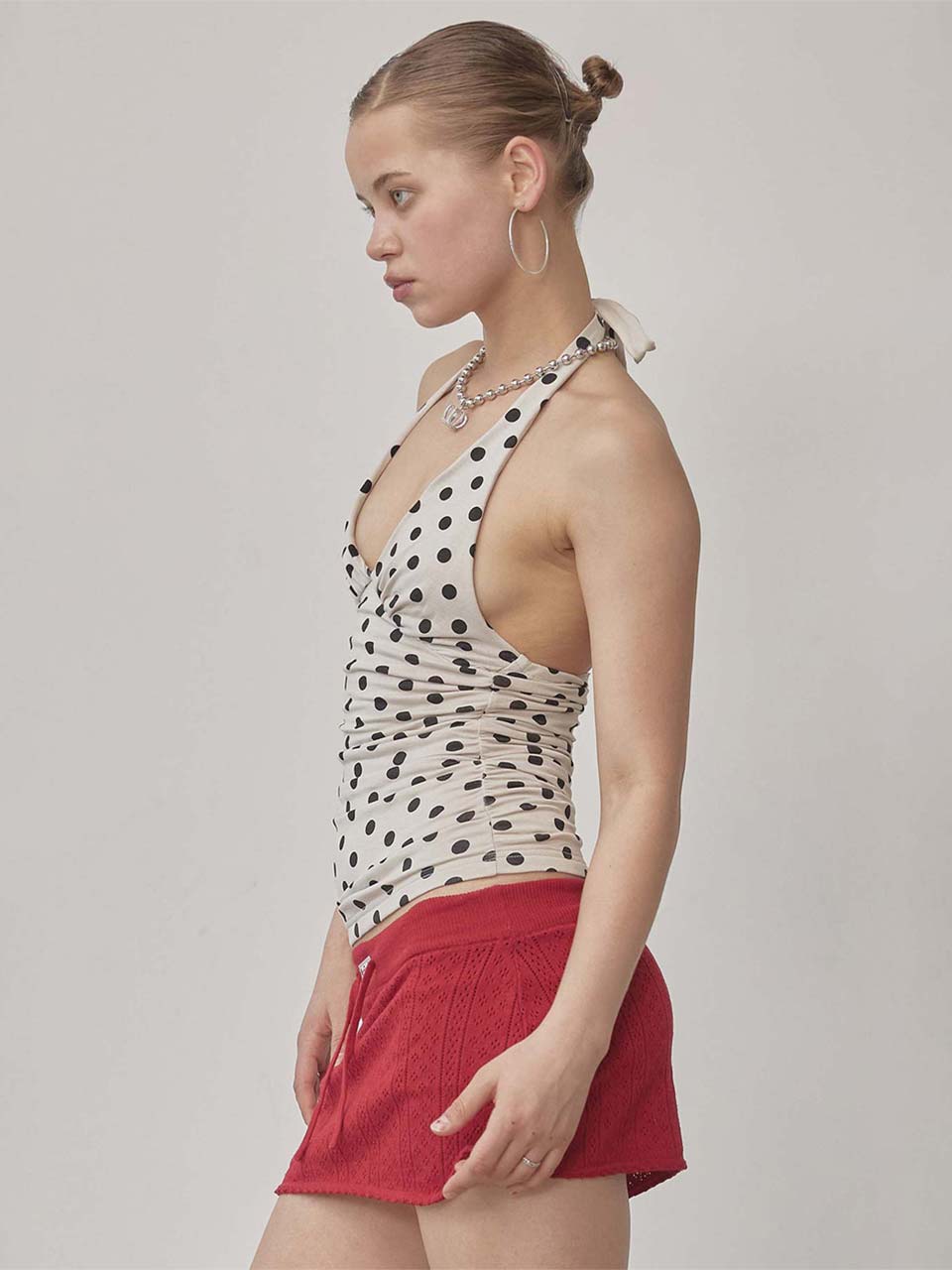 Dot Halter Top Raw