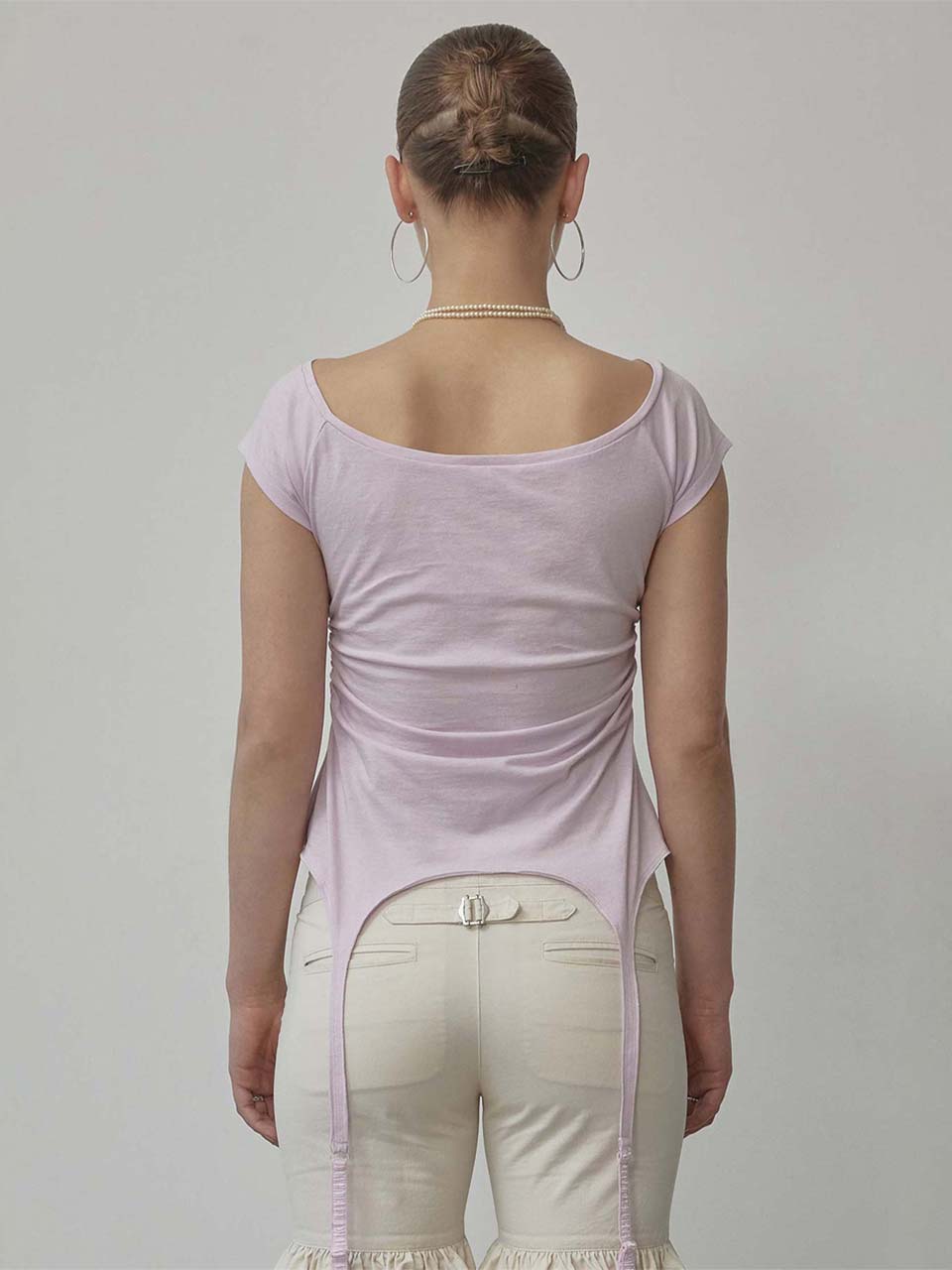 【SCULPTOR】ガーターベルトTシャツベビーピンク Garter Belt Tee Baby Pink – Sculptor