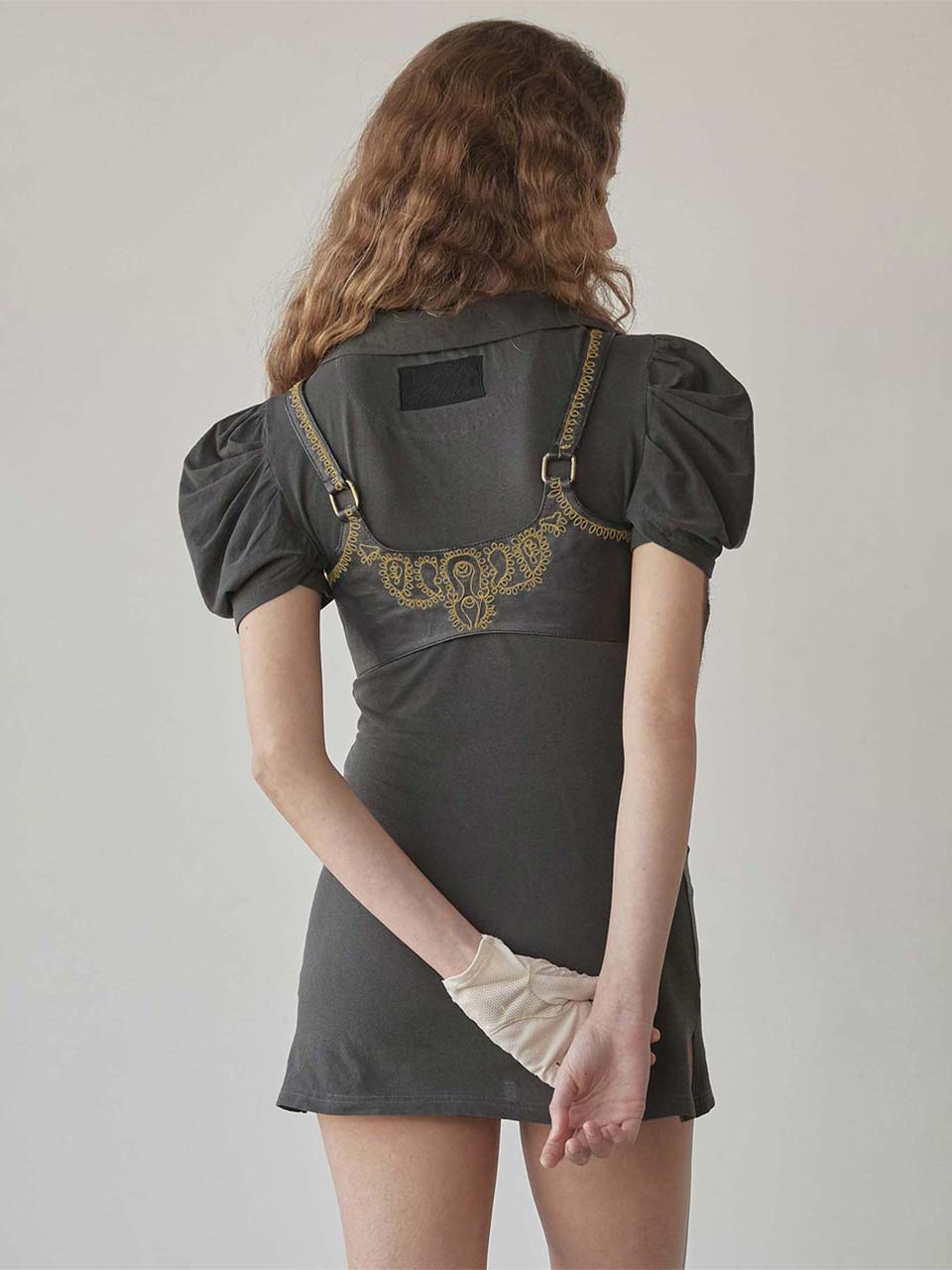 無料配送 ◆SCULPTOR◆ Shirring Tennis Dress Shirring Tennis Dress Washed Black – SCULPTOR JAPAN