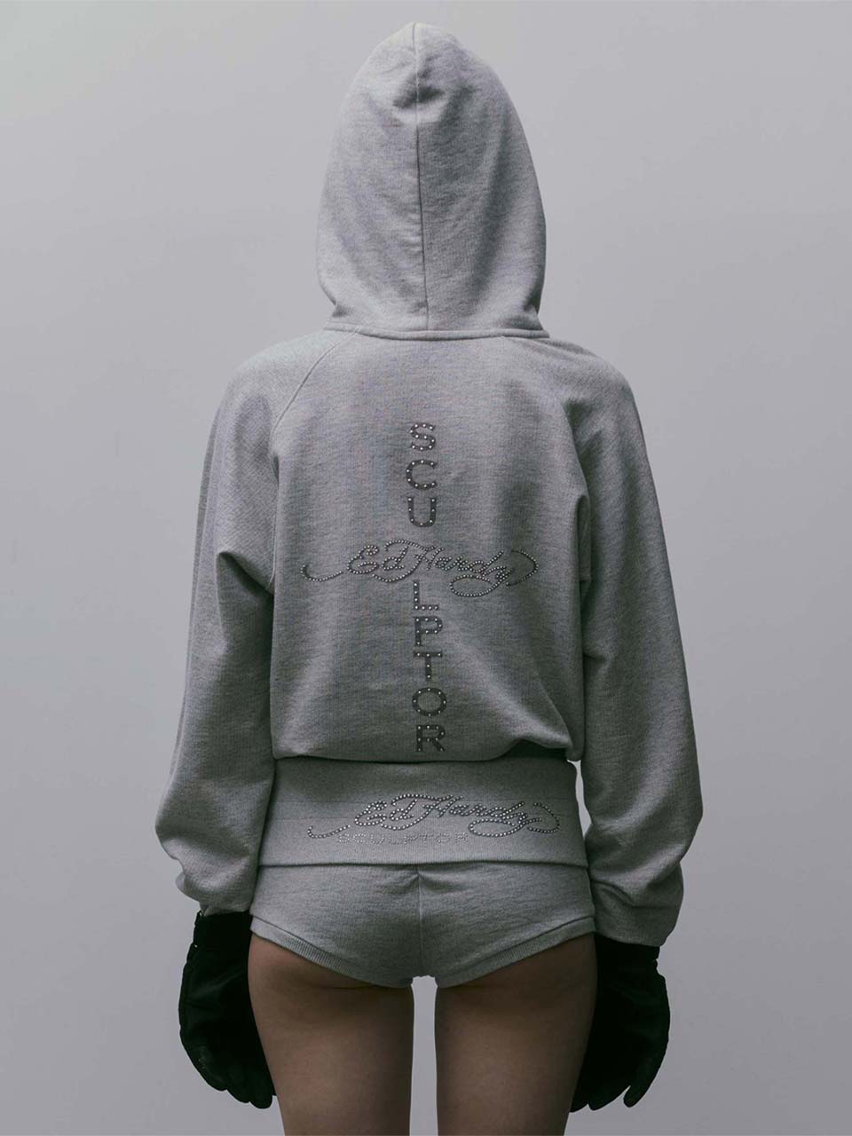 Sculptor X Ed Hardy] Angel Hoodie Melange Gray – SCULPTOR JAPAN