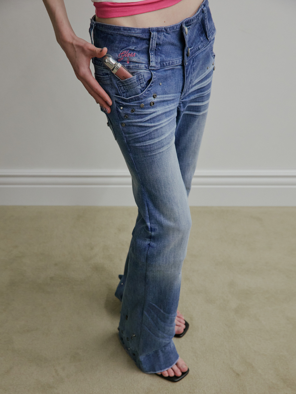 ゆゆ様SCULPTOR Whiskered Bootcut Denim DIY Bootcut Denim Ice Blue – SCULPTOR JAPAN