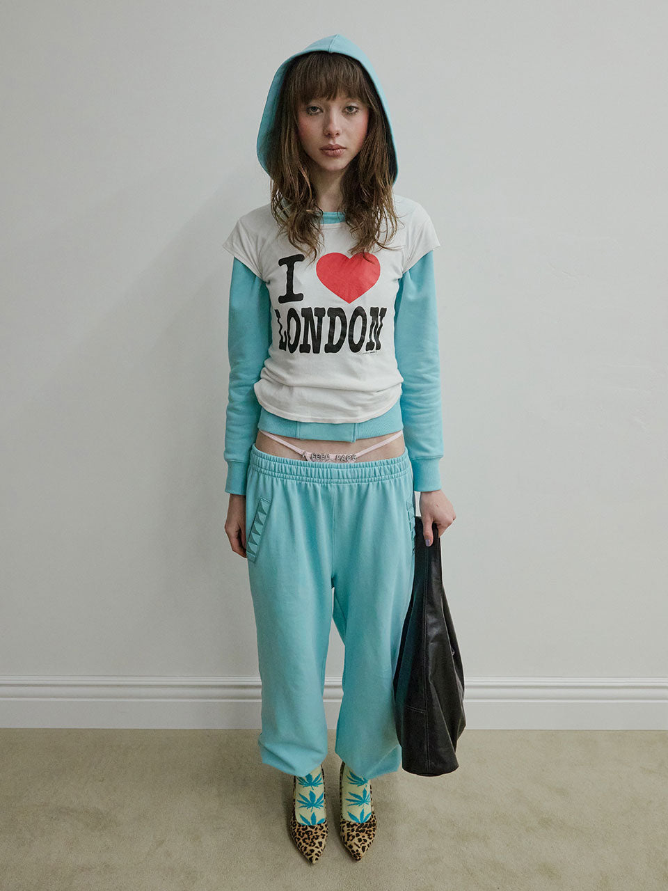 Napoleon Stud Sweatpants Acid Blue
