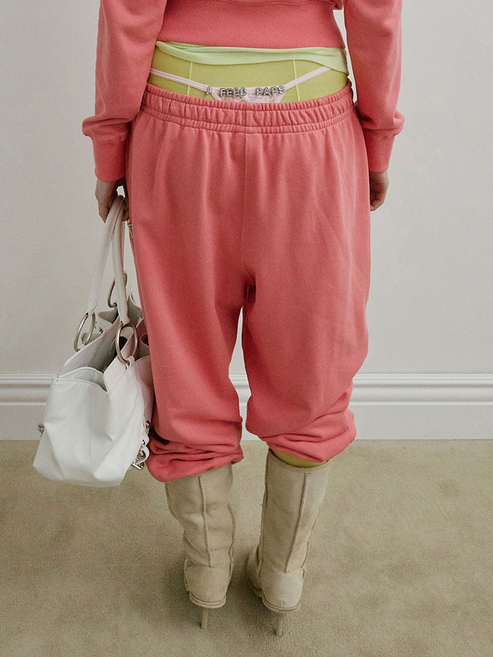 Napoleon Stud Sweatpants Acid Pink