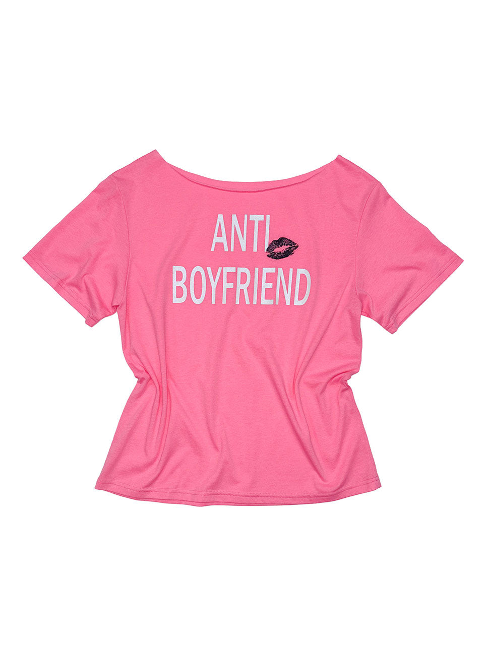 Anti Boyfriend Tee Neon Pink
