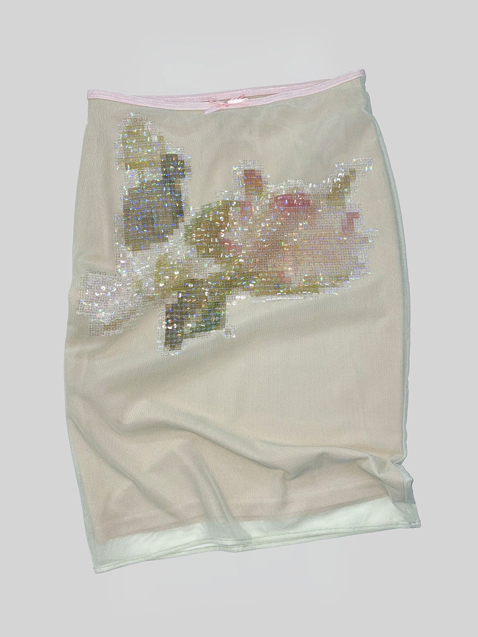 Censored Lotus Midi Skirt Apple