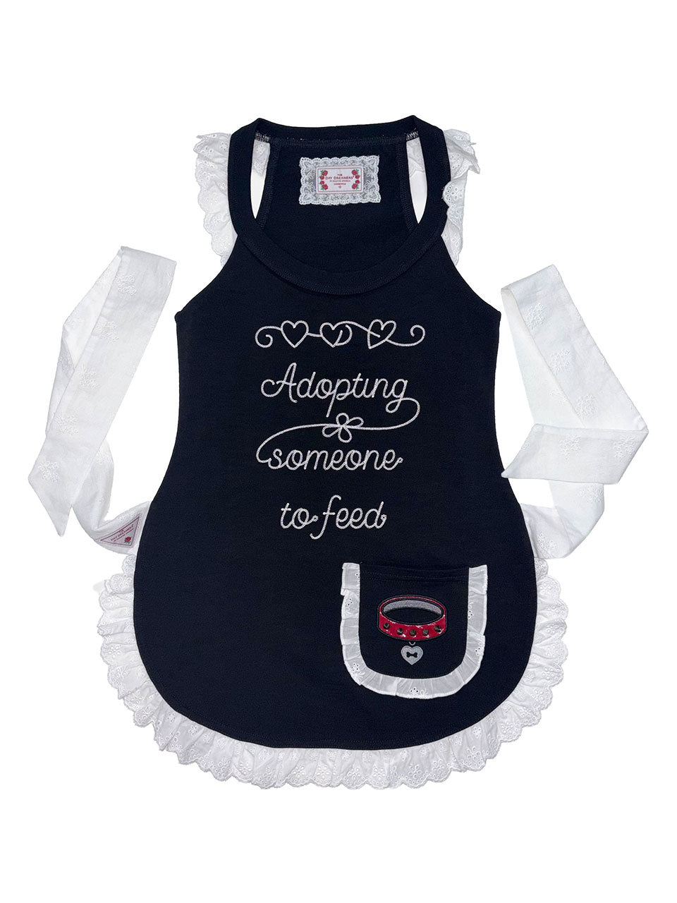 Apron Ruffle Tank Top Black
