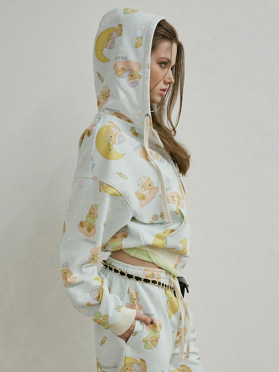 Sweet Dreams Hooded Zip-Up Baby Blue