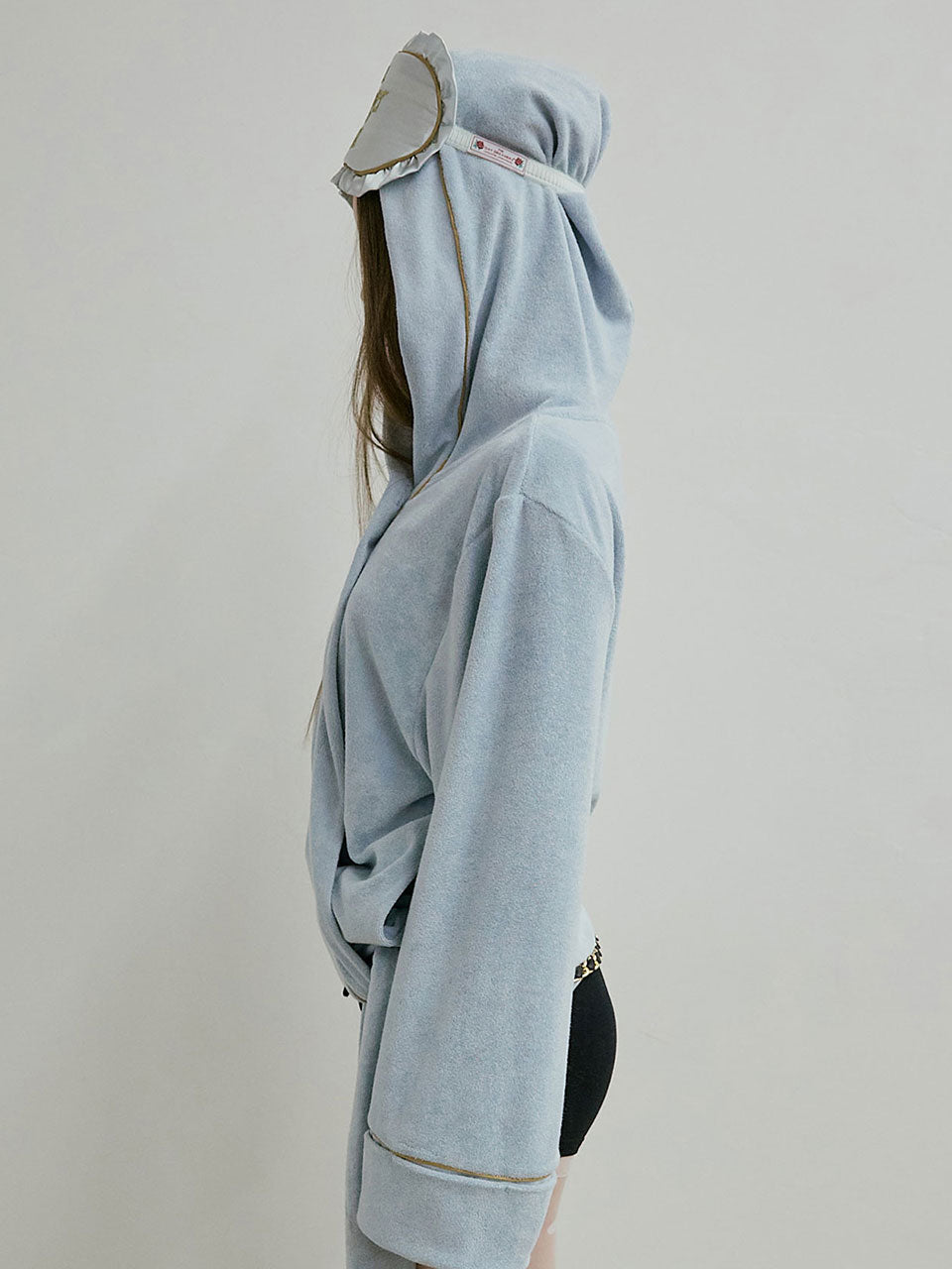 Bath Robe Hoodie Baby Blue(Aurora)