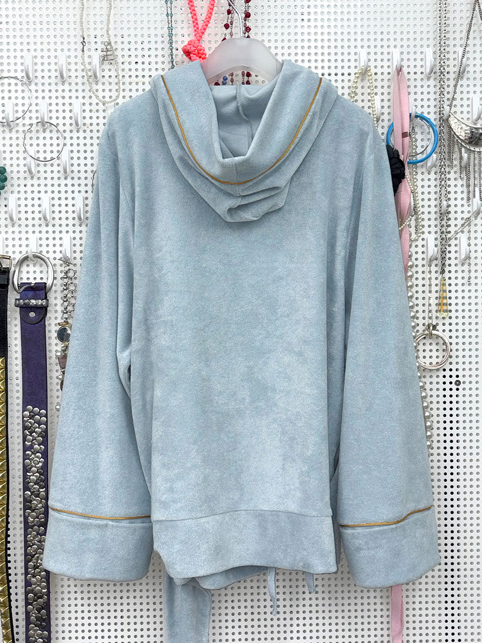 Bath Robe Hoodie Baby Blue(Aurora)