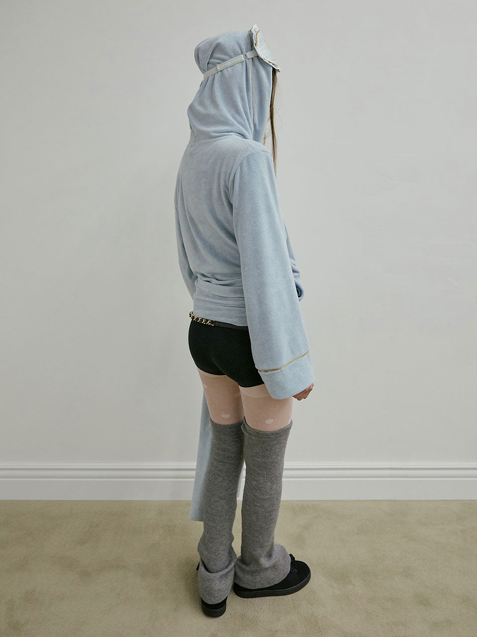 Bath Robe Hoodie Baby Blue(Aurora)