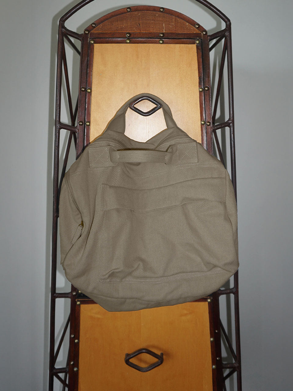 Three-Way Twill Bag Beige