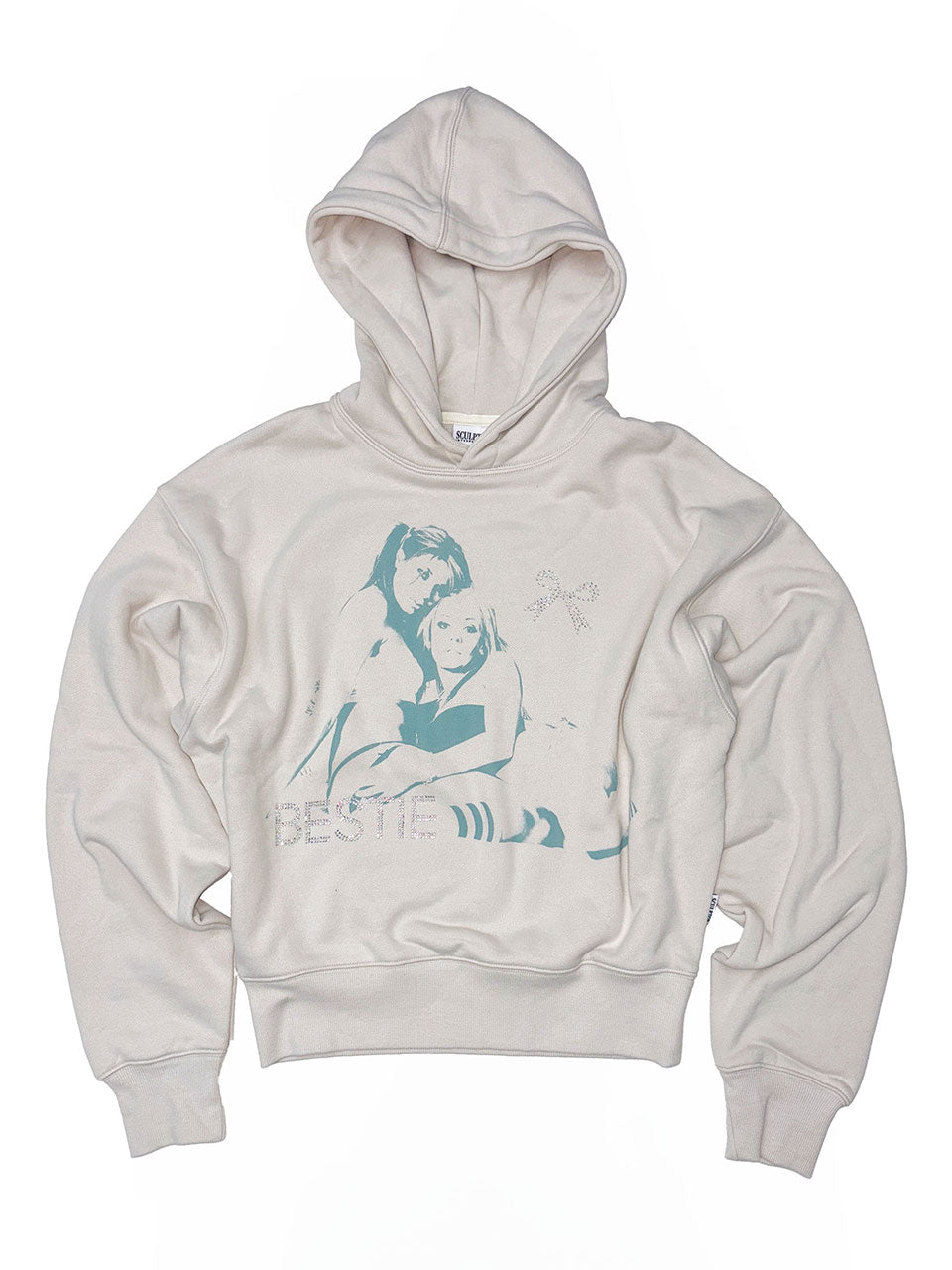 Bestie Hoodie Dirty White