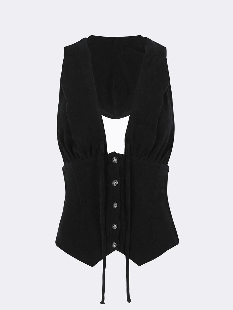 Classic Sleeveless Hoodie Black