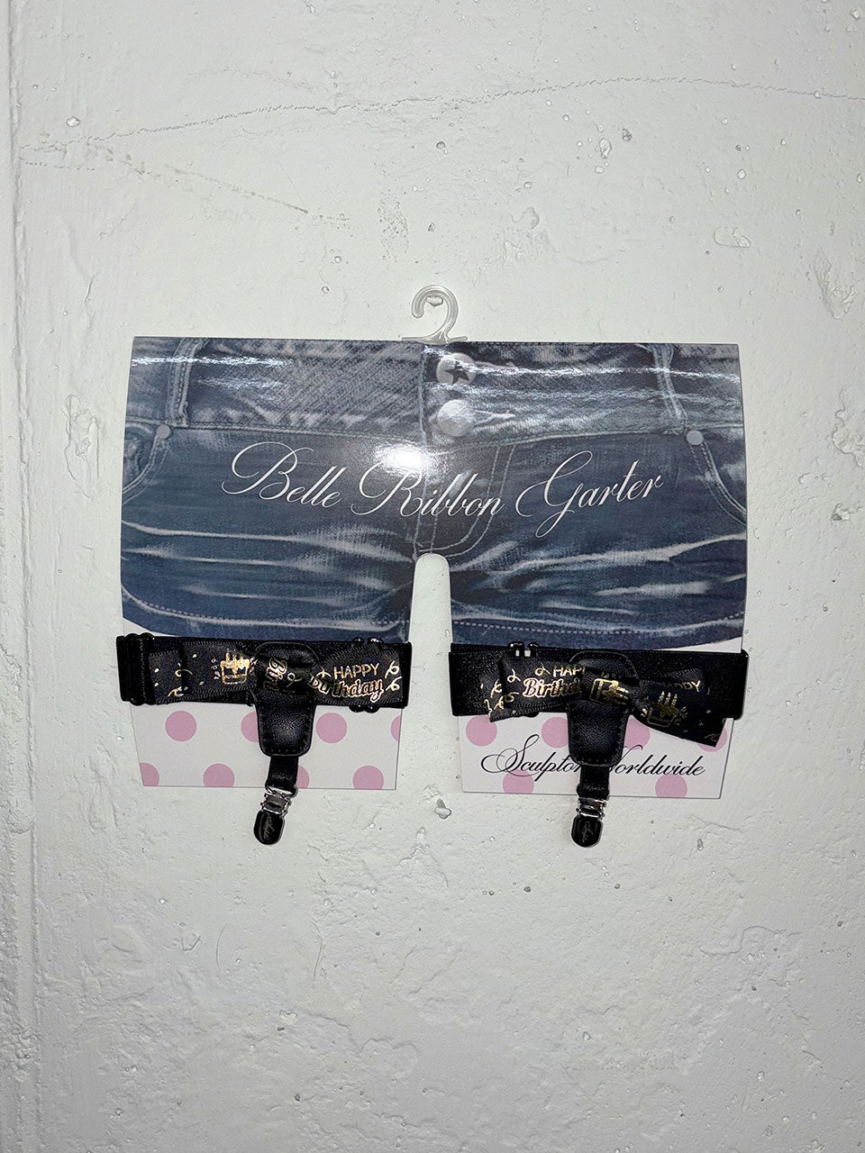 Belle Ribbon Garter Black