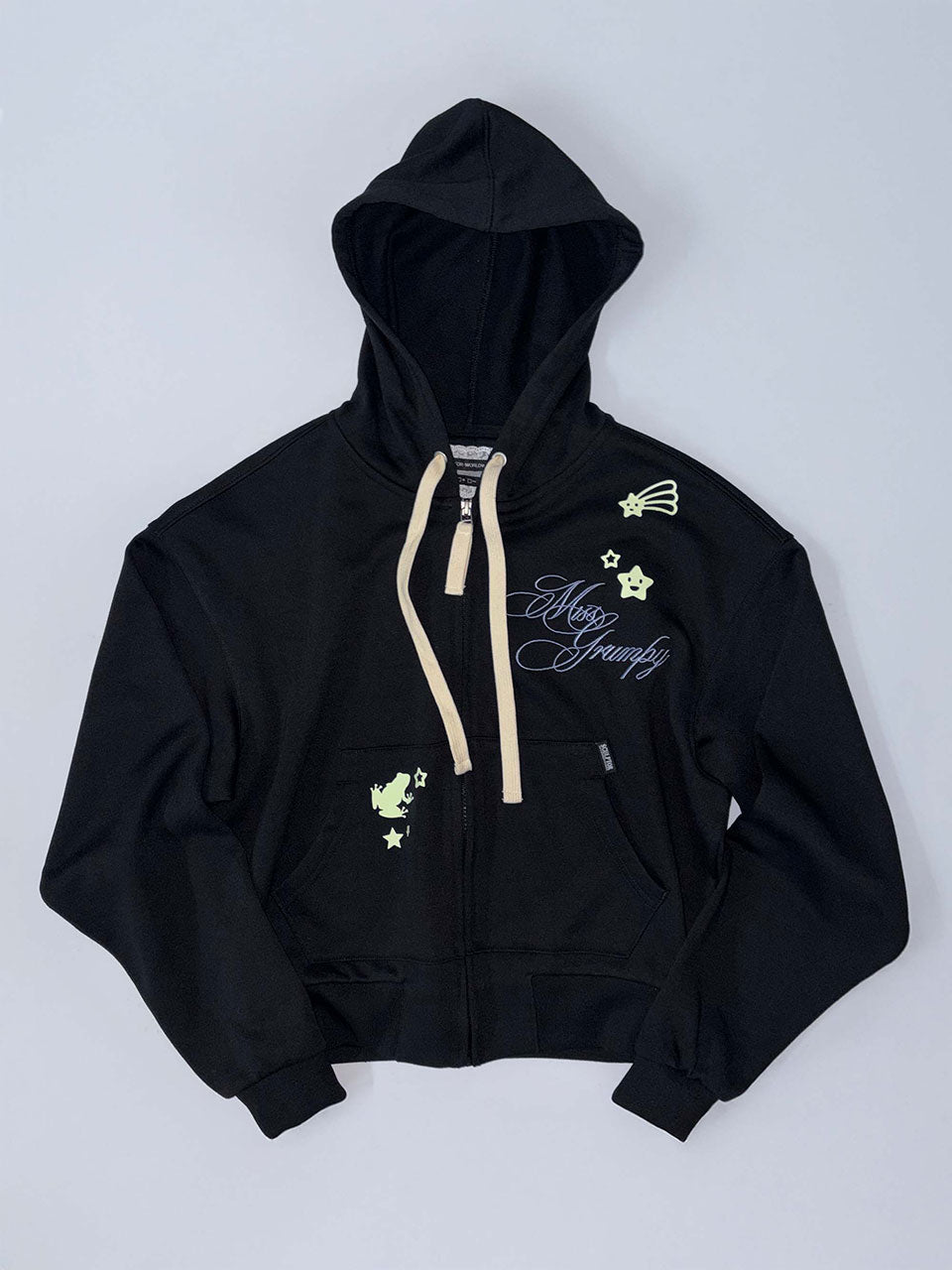 Glow In The Dark Zip-Up Hoodie Black