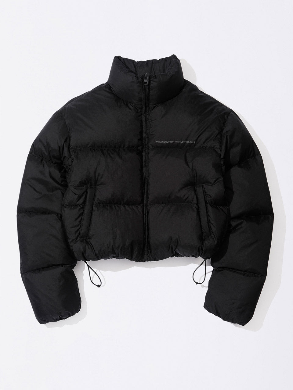 Matte Cropped Puffer Down Black