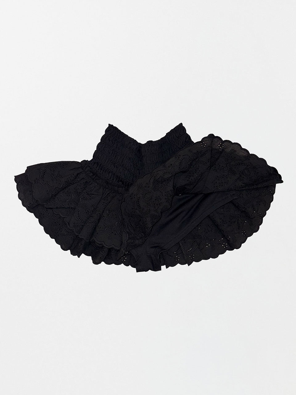 Eyelet Tutu Mini Skort Black