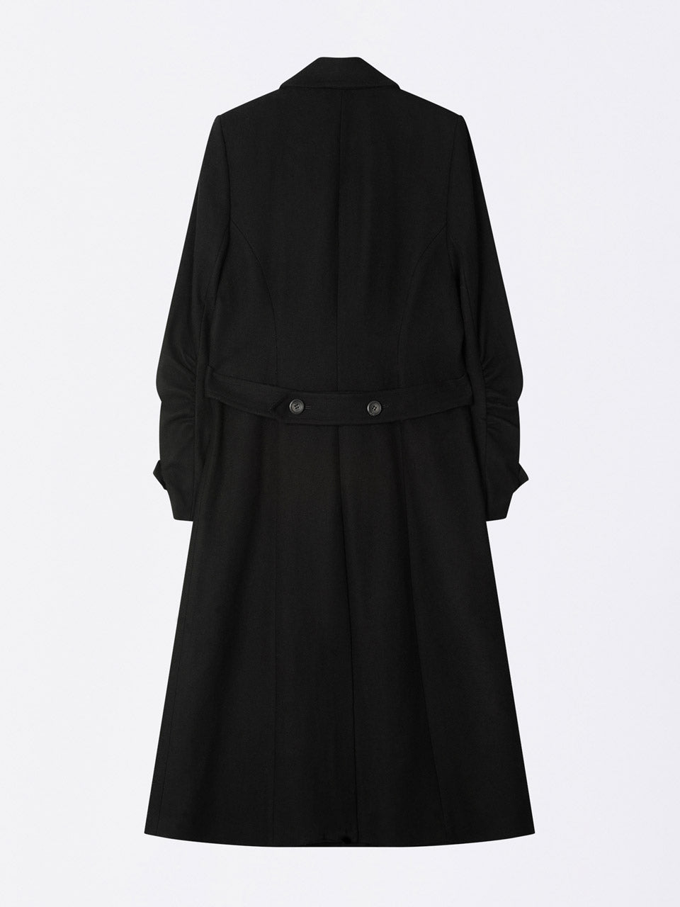 Tailored Wool Long Coat Black