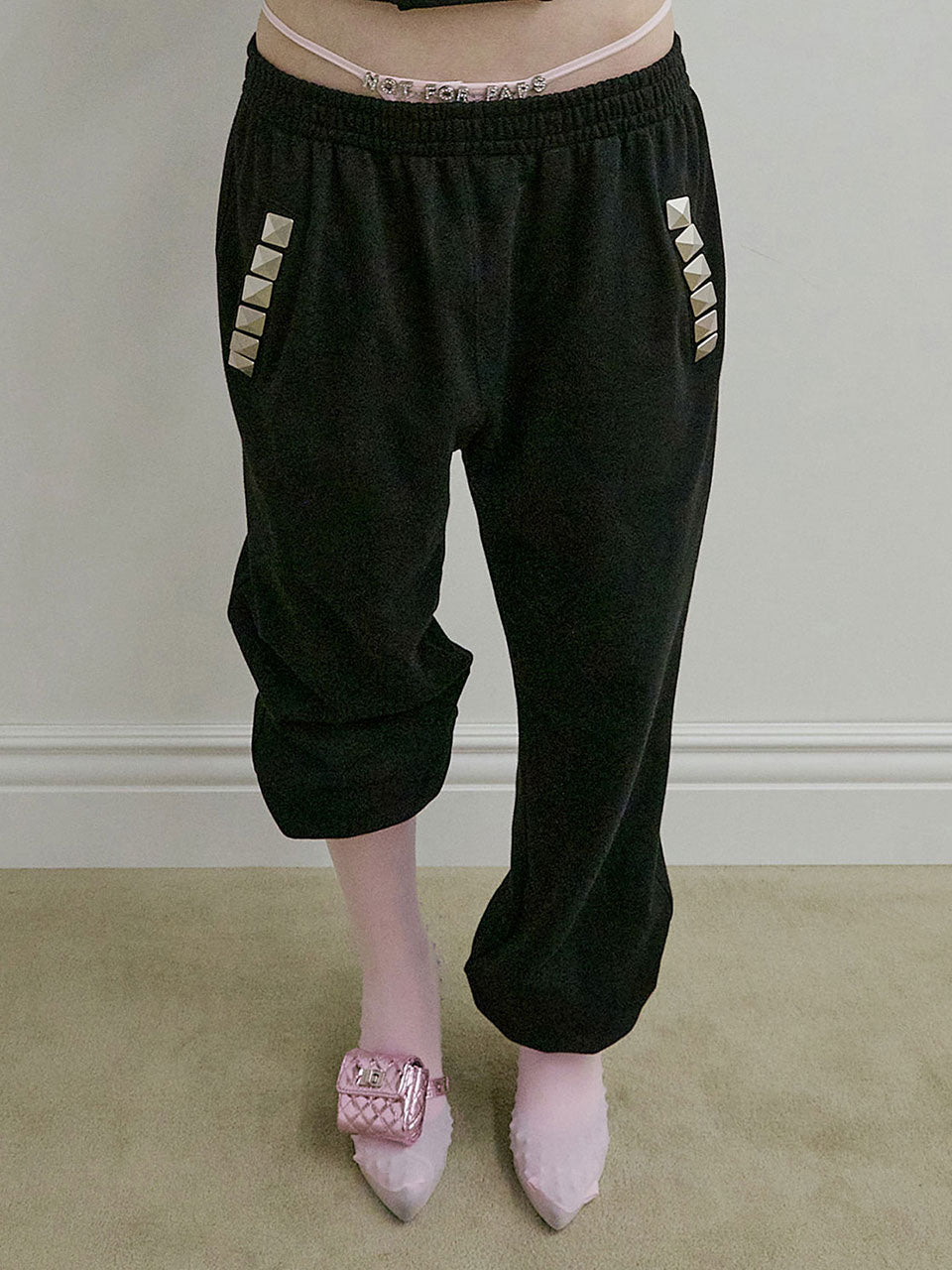 【4月上旬お届け予定】Napoleon Stud Sweatpants Black