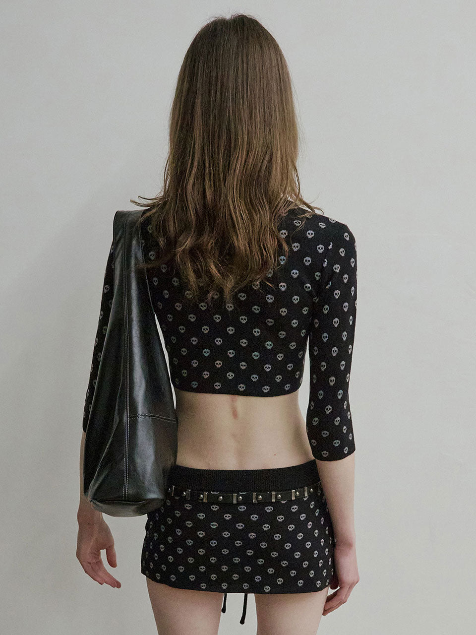 New Emo Crop Cardigan Black