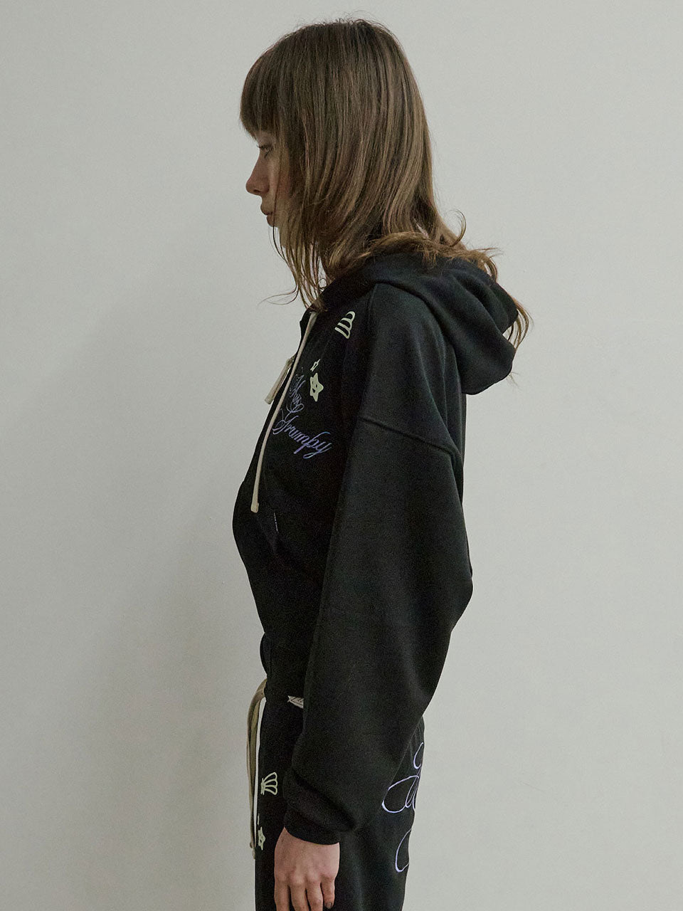 Glow In The Dark Zip-Up Hoodie Black