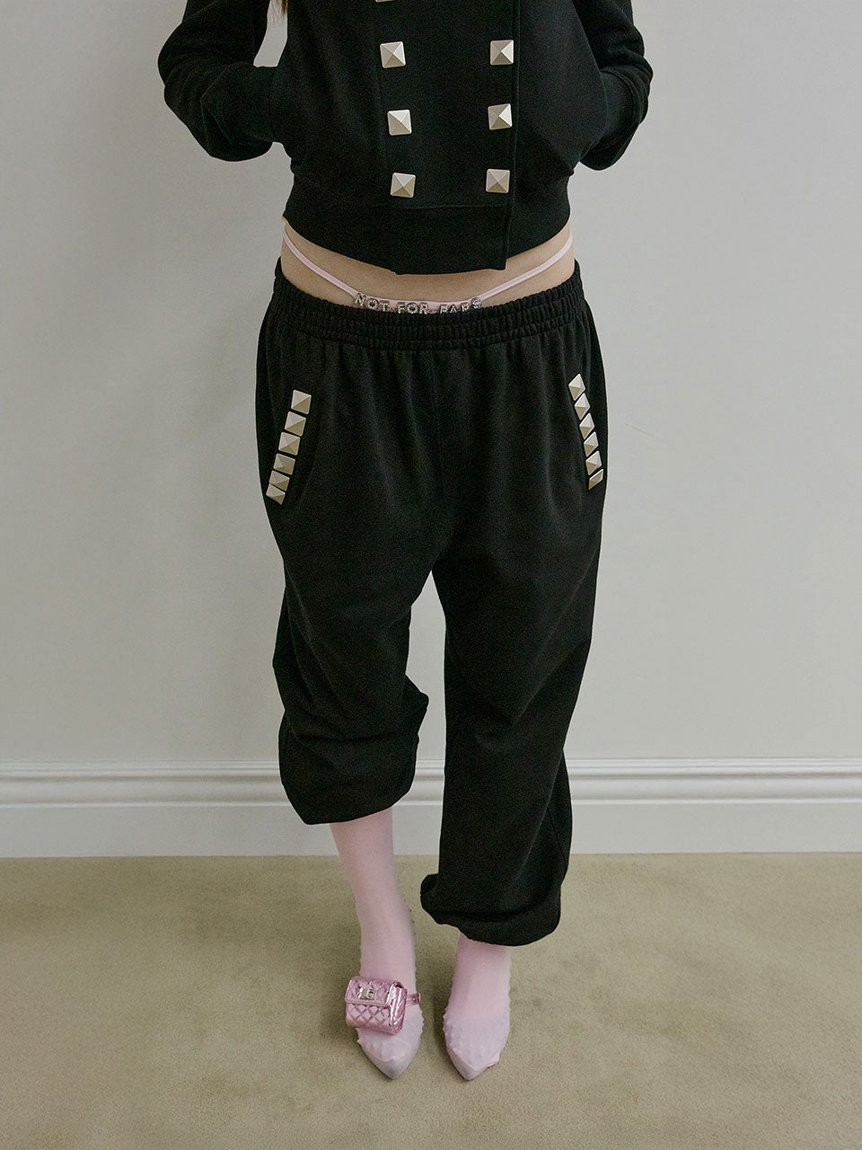 Napoleon Stud Hoodie Black