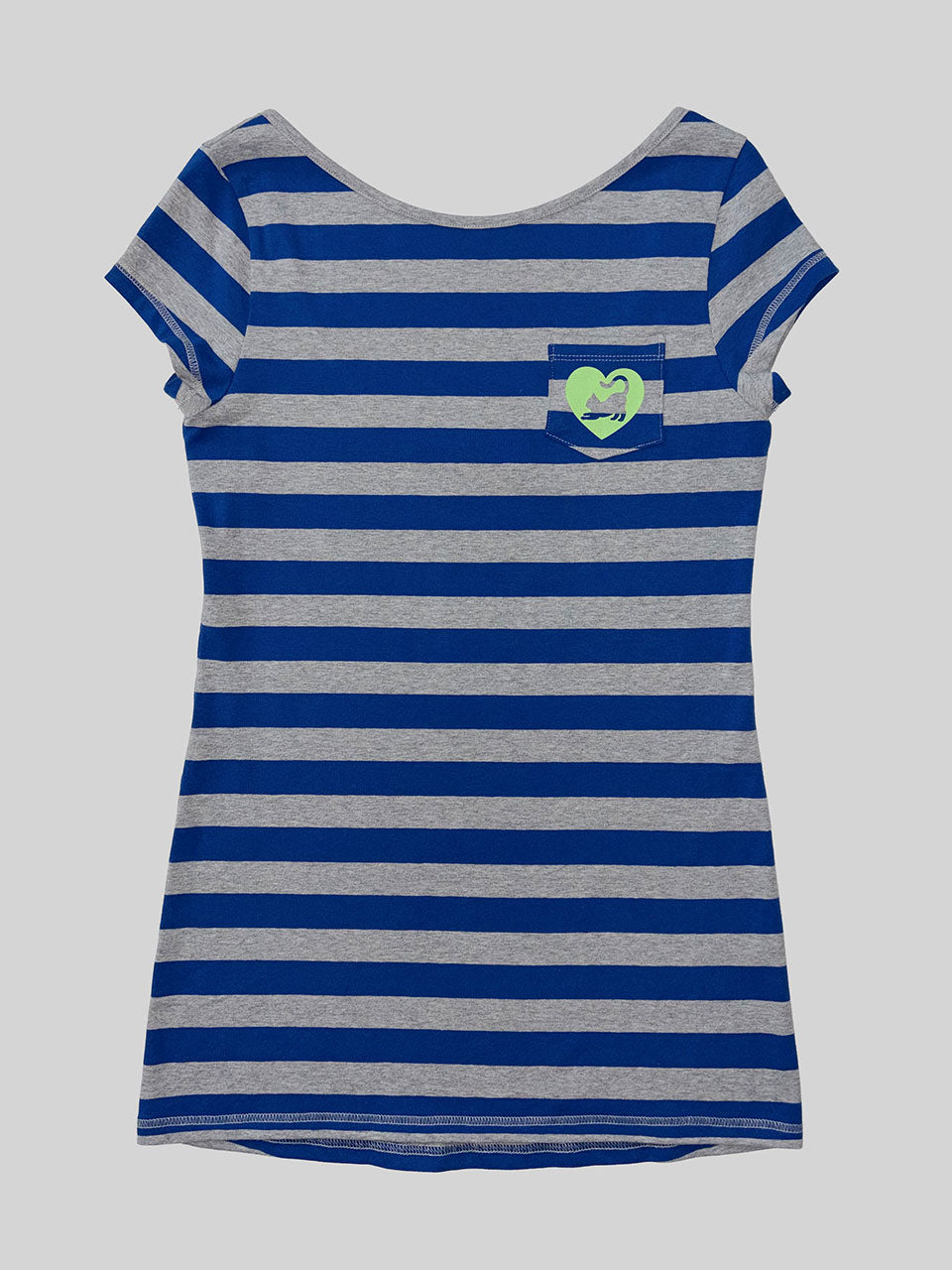Sweet Kitty Stripe Dress Blue