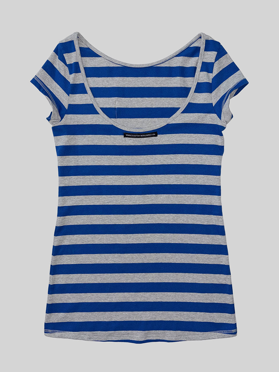 Sweet Kitty Stripe Dress Blue