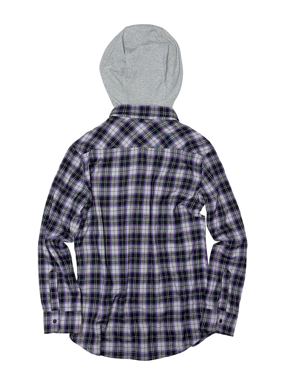Boyfriend Hooded Shirts Purple Check – SCULPTOR JAPAN