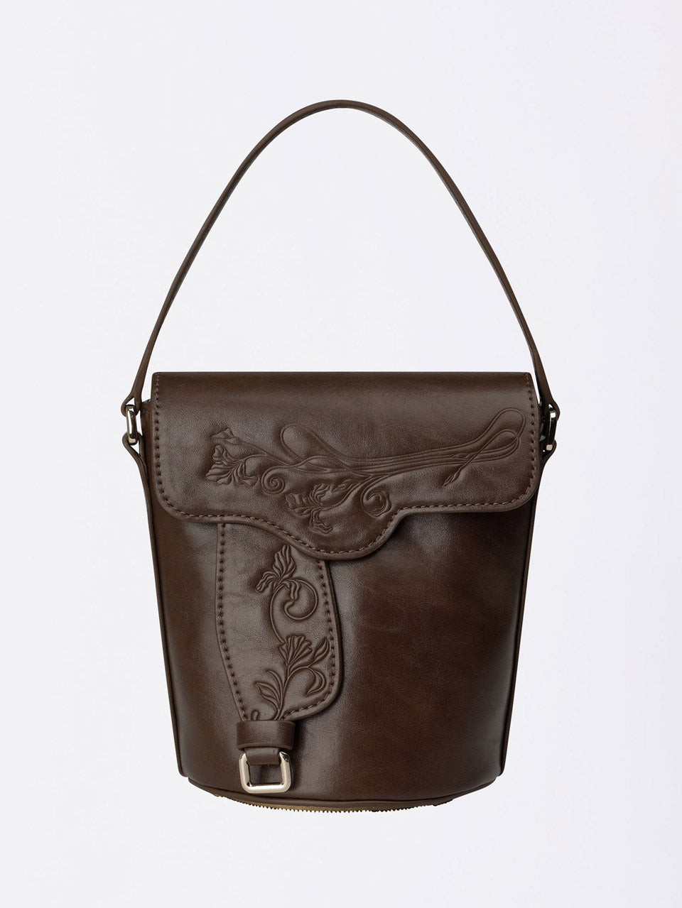 Saddle Bucket Bag Brown