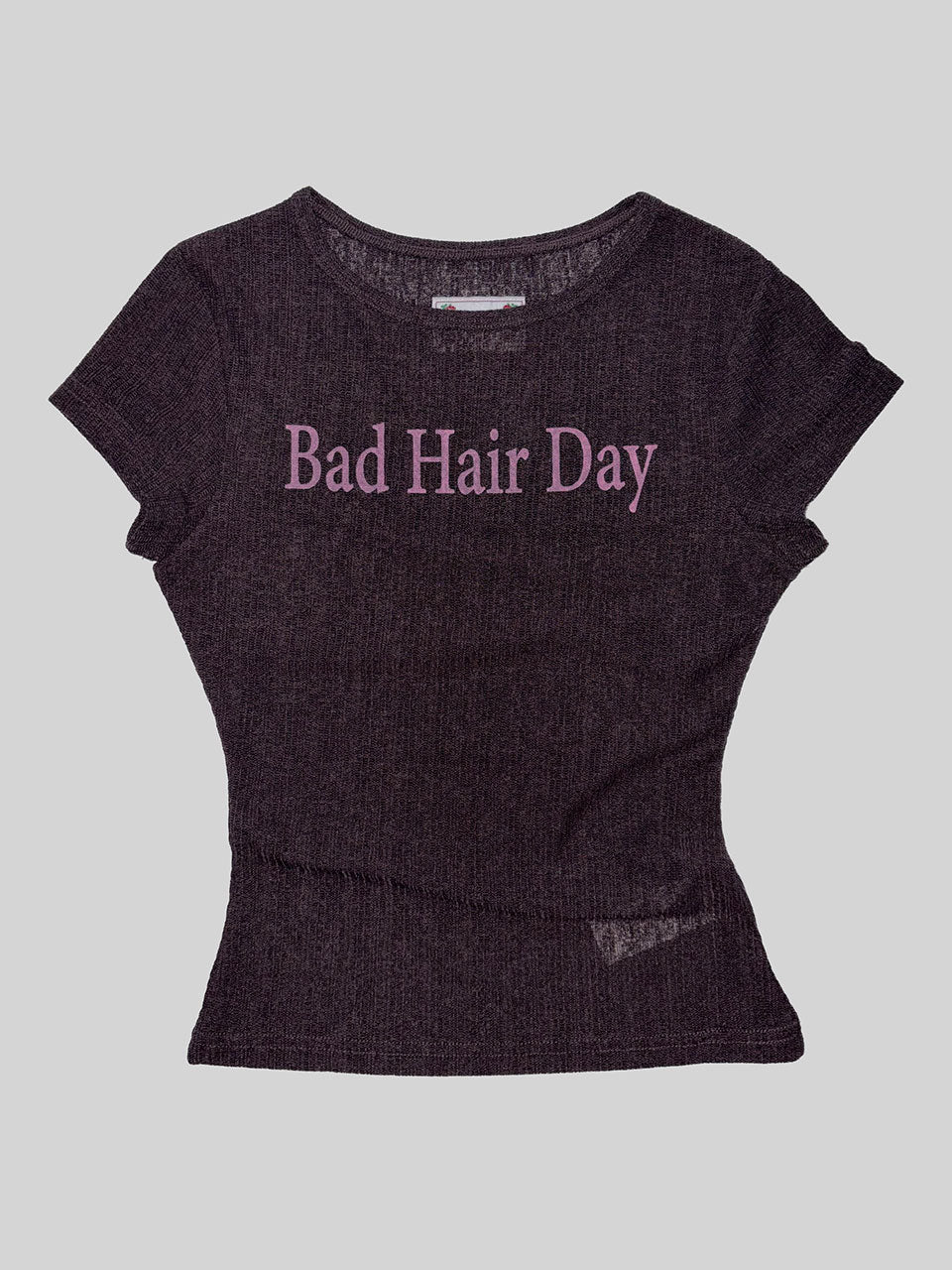 Bad Hair Day Baby Tee Brown