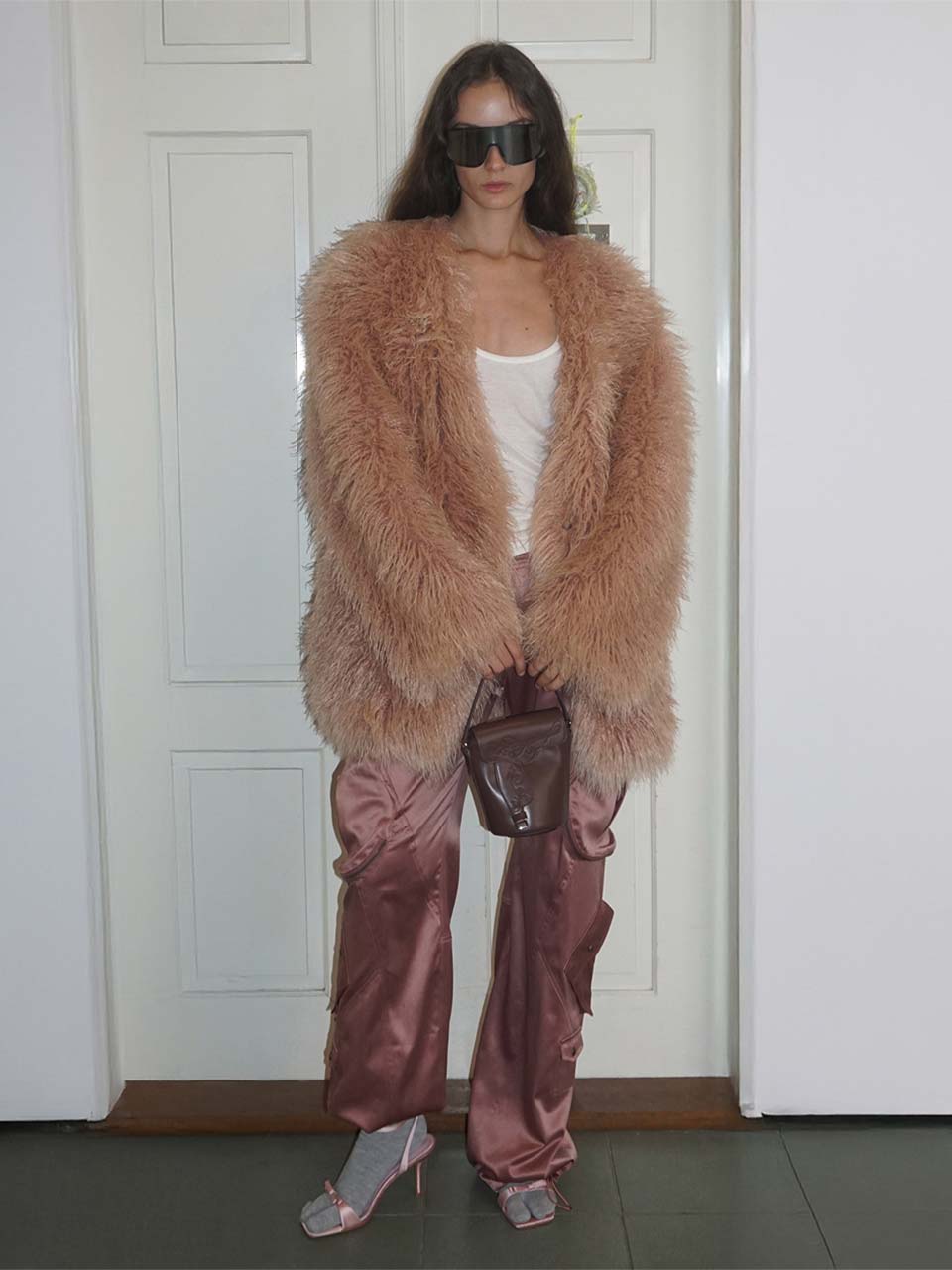 Saddle Bucket Bag Brown