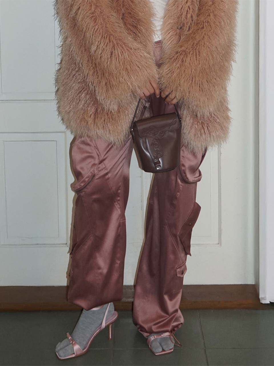 Saddle Bucket Bag Brown