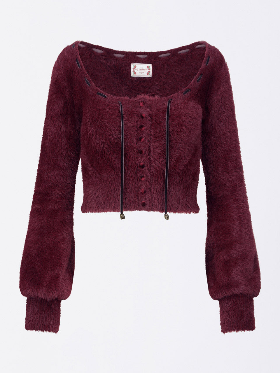 Angora Cardigan Burgundy