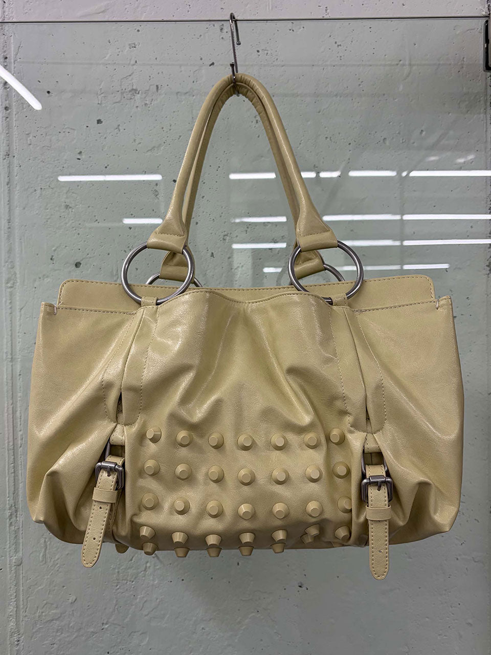 Metal Stud Tote Bag Butter