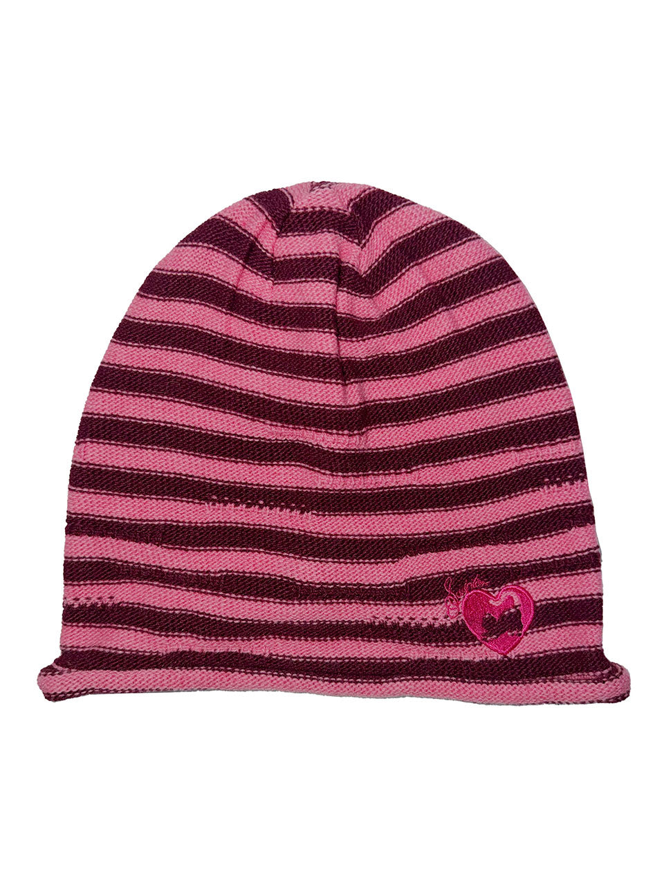 Cashmere Blend Stripe Beanie Pink/Red