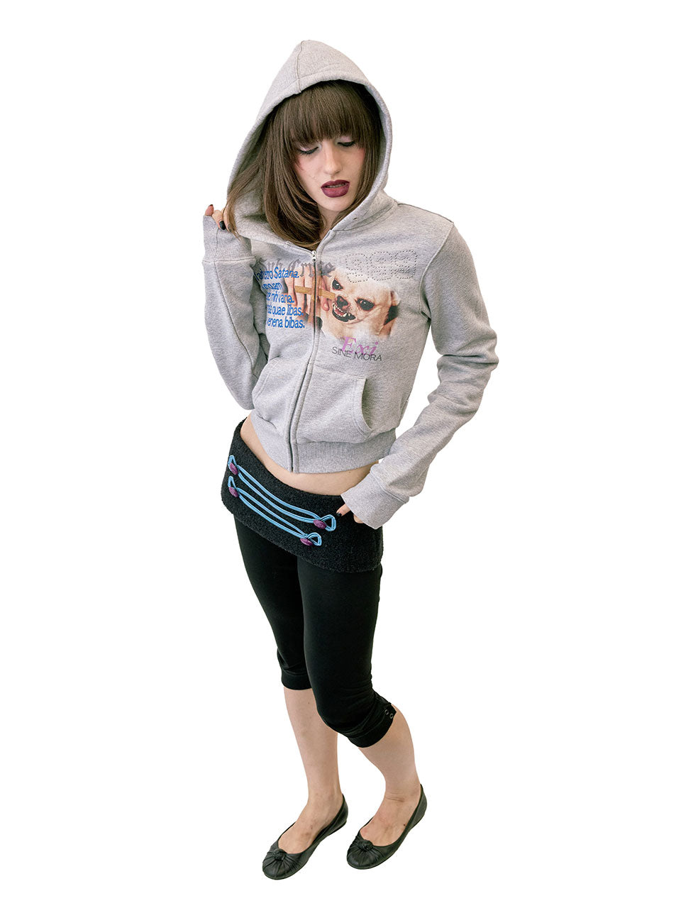Cast Out Hooded Zip-Up Melange Gray