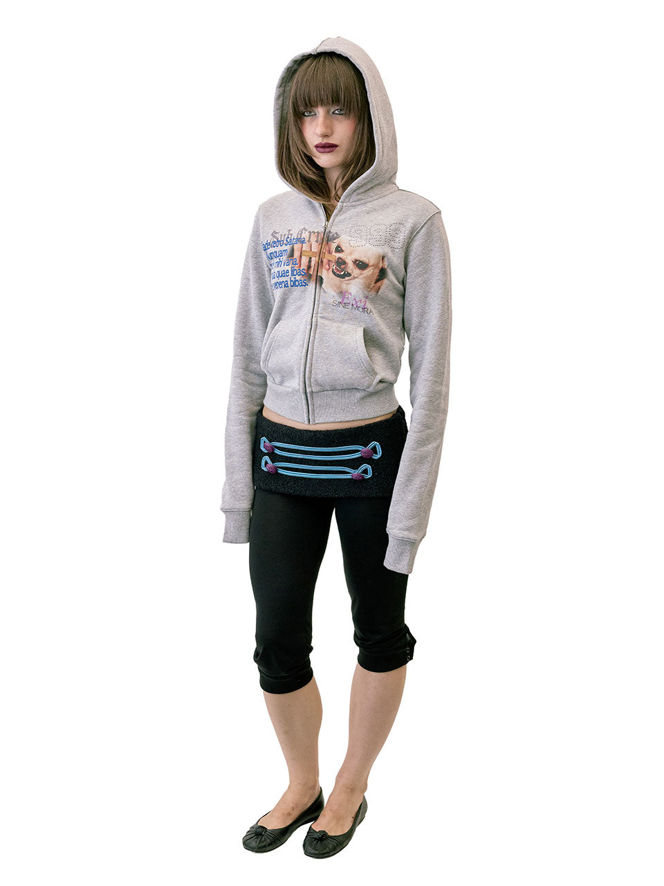 Cast Out Hooded Zip-Up Melange Gray