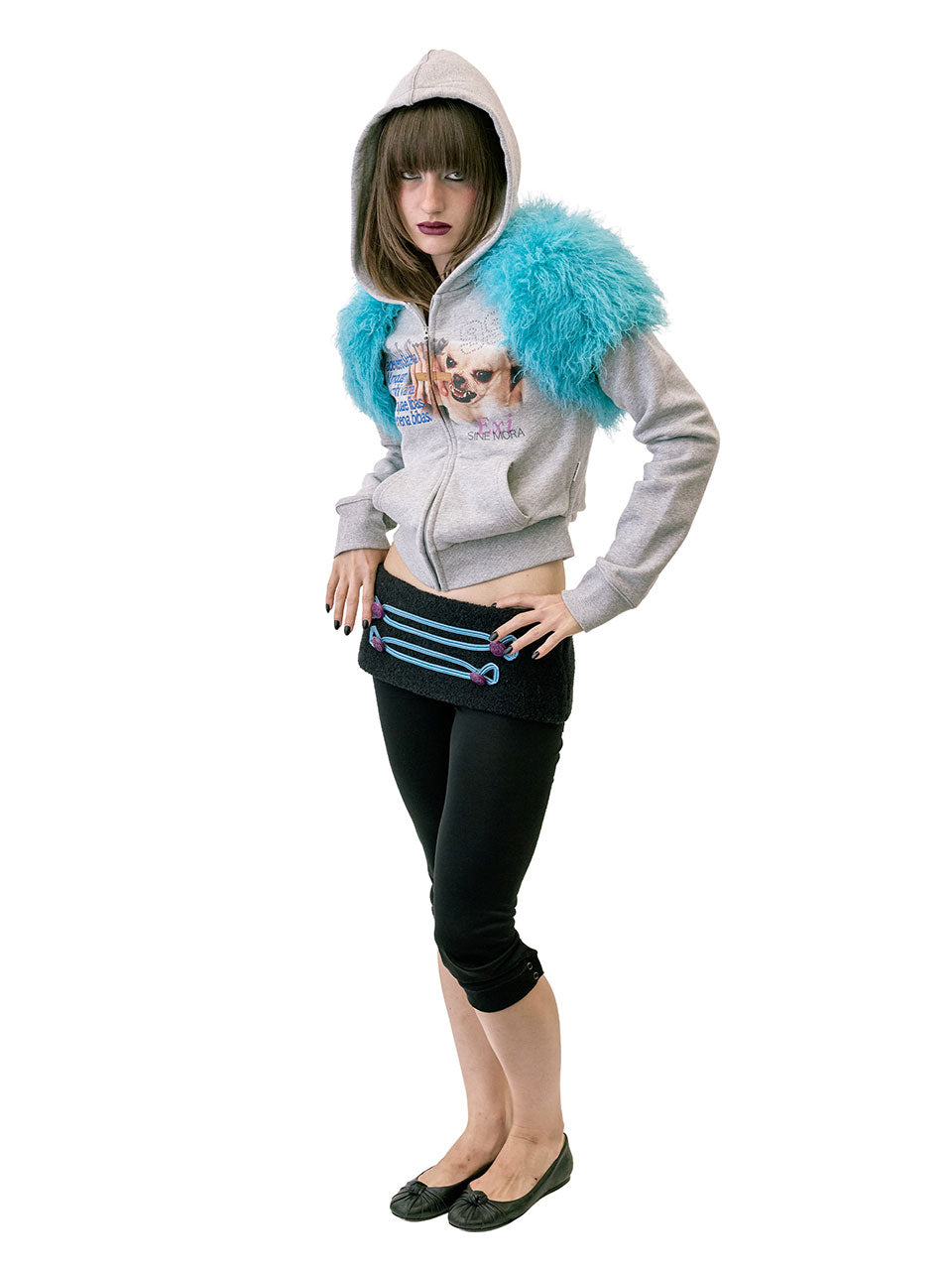 Cast Out Hooded Zip-Up Melange Gray