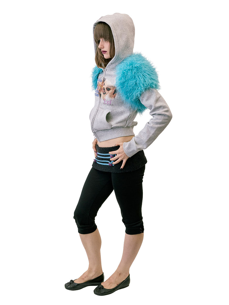 Cast Out Hooded Zip-Up Melange Gray