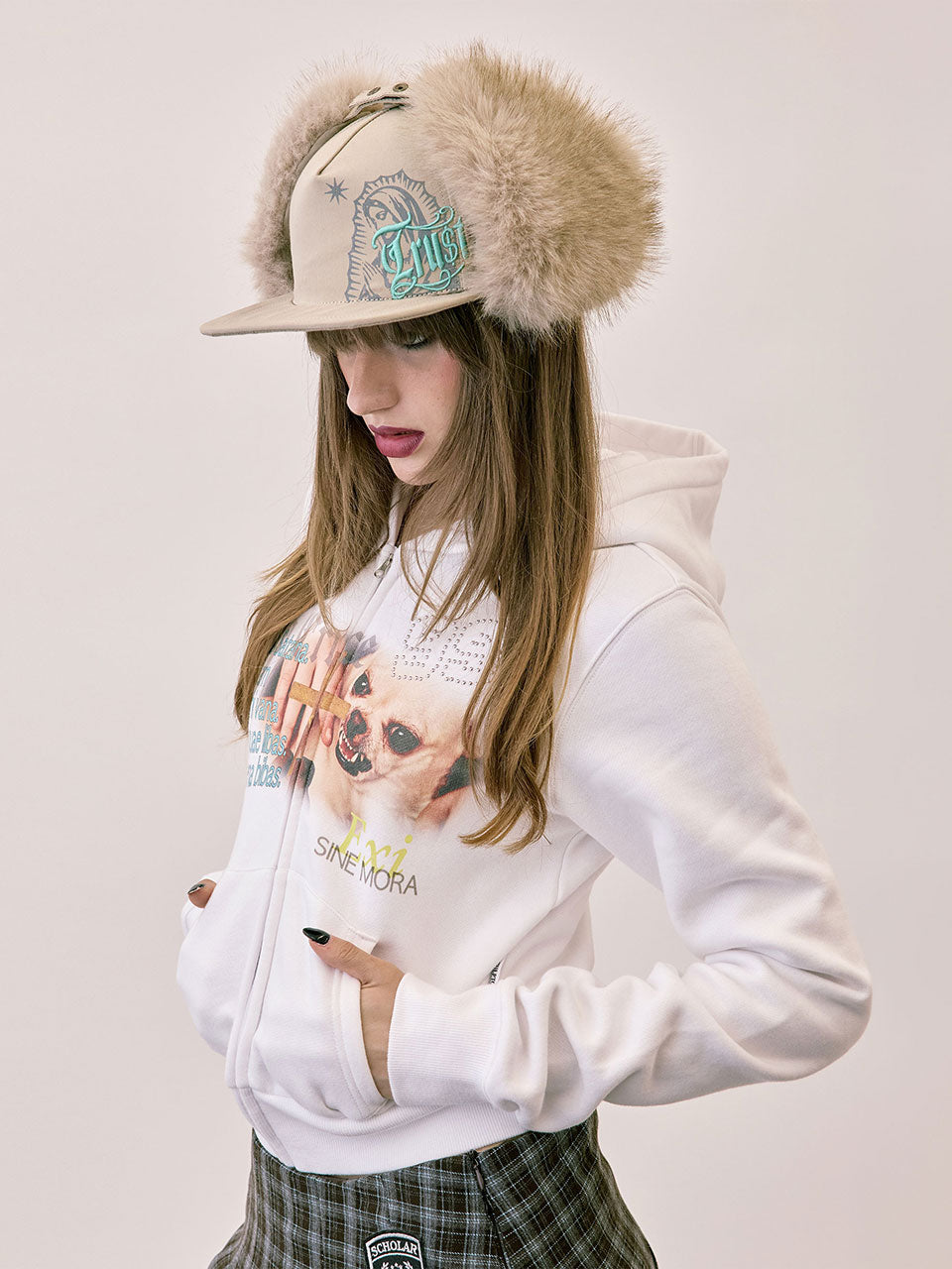 Cast Out Hooded Zip-Up White